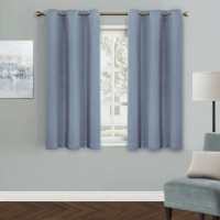 Mysky Home Blue Curtains For Boys Room Blackout Curtain For Bedroom Kitchen Windows Grommet Top Room Darkening Curtains Therma