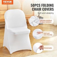 Vevor Stretch Spandex Folding Chair Covers Universal Fitted Chair Cover Removable Washable Protective Slipcovers For Wedding