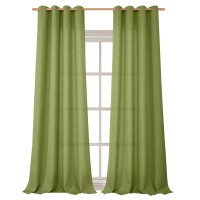 Bgment Faux Linen Curtains 95 Inches Long Set Of 2 Panels Living Room Long Curtains Burlap Textured Thick Light Filtering Priva