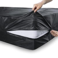 Mattress Bags For Moving Twin 2 Pack  Mattress Storage Bag Waterproof With Strong Handles & Double Zippers  Reusable Mattress Protector  Black