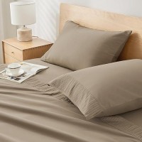 Andency Taupe Sheets King Set 4 Pieces Super Soft Sheets For King Size Bed Microfiber King Sheet Set Deep Pocket Up To 16