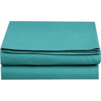 Elegant Comfort Premium Hotel Quality 1-Piece Flat Sheet  Luxury And Softest 1500 Premium Hotel Quality Microfiber Bedding Flat Sheet  Wrinkle-Free  Stain-Resistant  Queen  Turquoise