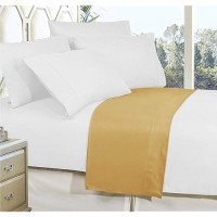 Elegant Comfort Premium Hotel Quality 1-Piece Flat Sheet  Luxury And Softest 1500 Premium Hotel Quality Microfiber Bedding Flat Sheet  Wrinkle-Free  Stain-Resistant  Full  Gold