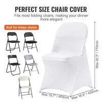 Vevor Stretch Spandex Folding Chair Covers Universal Fitted Chair Cover Removable Washable Protective Slipcovers For Wedding