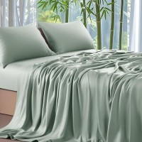 Shilucheng 100 Viscose Derived From Bamboo Sheets Queen Size 4Pcs Ultra Cooling Silky Soft Bed Sheets 16 Deep Pocket P