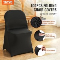 Vevor Stretch Spandex Folding Chair Covers Universal Fitted Chair Cover Removable Washable Protective Slipcovers For Wedding