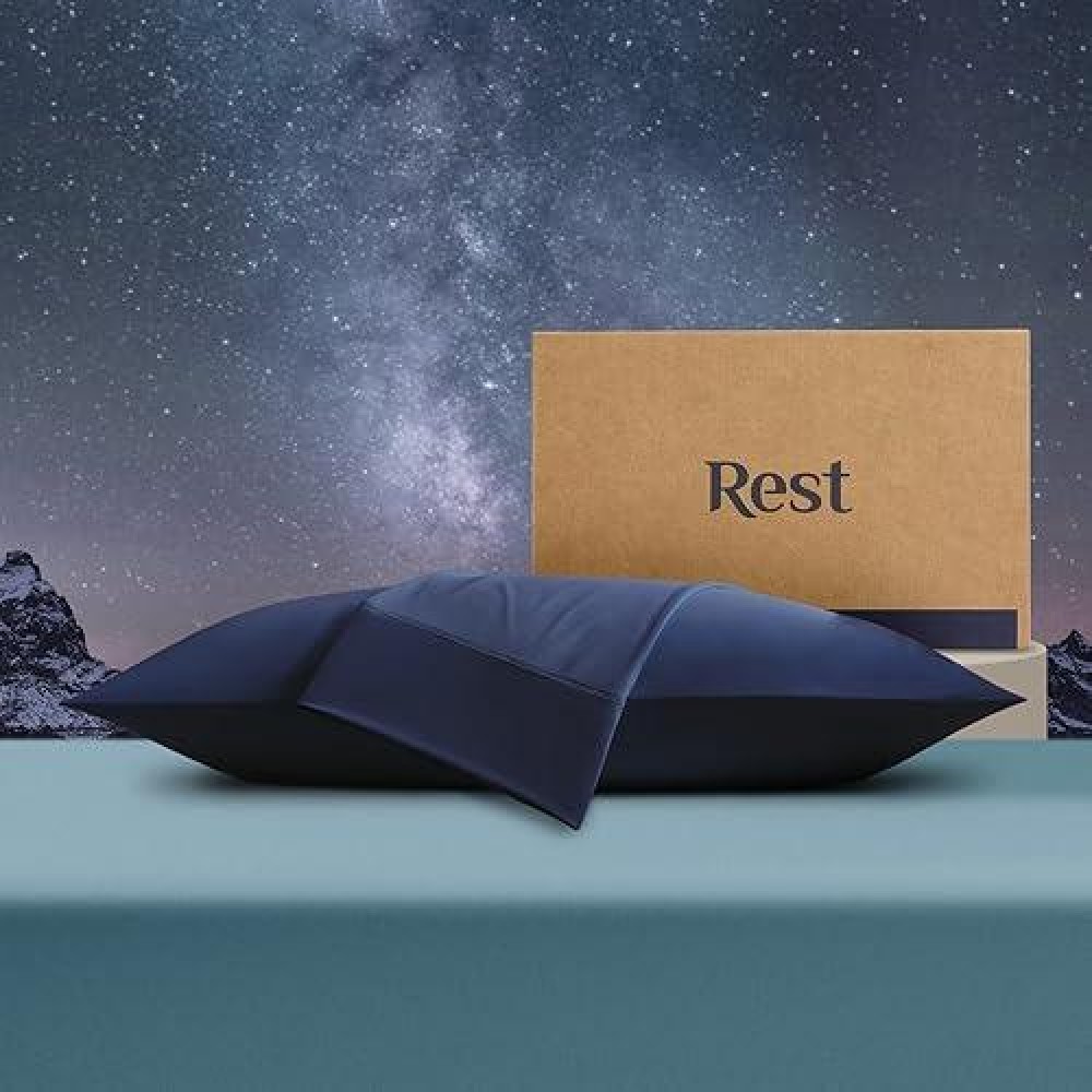 Rest Evercool Cooling Pillow Cases Standard 2 Pillowcase For Sensitive Skin Silver Infused Fabric For Hygienic Sleep Silky