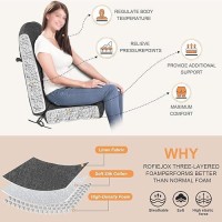 Rofiejox Rocking Chair Cushion Chenille Fabric Highdensity Sponge Durable Comfort Nonslip Bottom Tufted Seat Pads With Tie