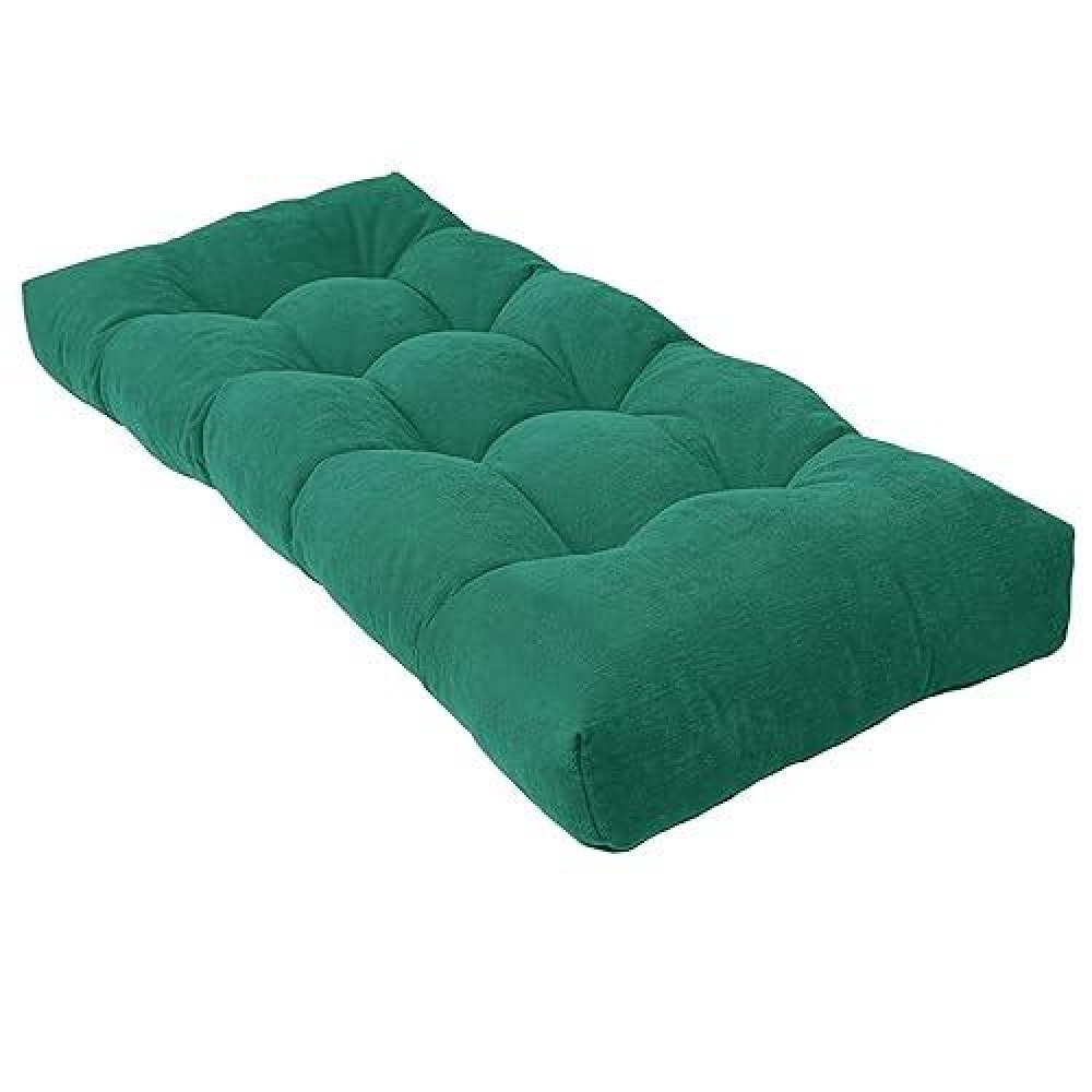 Rofiejox Bench Cushion 48 Inch - Chenille Fabric  High-Density Foam  Non-Slip Bottom  Soft Durable Indoor Tufted Long Seat Cushion For Window Garden Furniture (Green  48X16X4 Inch)