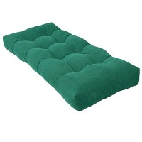 Rofiejox Bench Cushion 48 Inch - Chenille Fabric  High-Density Foam  Non-Slip Bottom  Soft Durable Indoor Tufted Long Seat Cushion For Window Garden Furniture (Green  48X16X4 Inch)