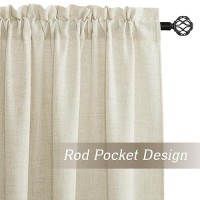 Ryb Home Living Room And Dining Room Curtains And Drapes Linen Sheer Light Filtering Curtains 96 Inches Long Weave Texturedro