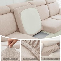 Dissa Waterproof Couch Cushion Covers  Washable Sofa Cushion Covers  Stretch Sofa Slipcovers  Thick Jacquard Fabric  Couch Sofa Covers For Pets Furniture Protector(Chair Cushion  Beige)