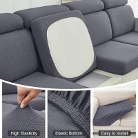 Dissa Waterproof Couch Cushion Covers  Washable Sofa Cushion Covers  Stretch Sofa Slipcovers  Thick Jacquard Fabric  Couch Sofa Covers For Pets Furniture Protector(Chair Cushion  Light Gray)