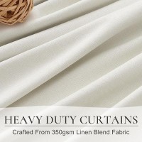 Qjmydeco Pleated Beige Curtains 96 Inches Long 2 Panels Burg  Energy Efficient Decorative Total Blackout Curtains For Bedroom Wide Windows Drapes For Living Room Thick Soundproof Rod Pocket&Hook&Rings