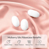 Infiixso Mulberry Silk Pillowcase For Hair And Skin  Silk Pillow Cases Queen Size Set Of 2 With Hidden Zipper 20