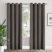 Youngstex Blackout Curtains For Bedroom 90 Inch Length Thermal Insulated With Grommet Room Darkening Window Drapes Privacy For