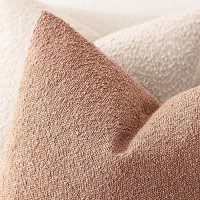 Foindtower Decorative Textured Boucle Throw Pillow Covers Accent Solid Pillow Cases Neutral Soft Cozy Couch Cushion Case For Cha