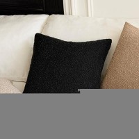 Foindtower Decorative Textured Boucle Throw Pillow Covers Accent Solid Pillow Cases Neutral Soft Cozy Couch Cushion Case For Cha