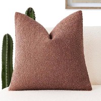 Foindtower Decorative Textured Boucle Throw Pillow Covers Accent Solid Pillow Cases Neutral Soft Cozy Couch Cushion Case For Cha