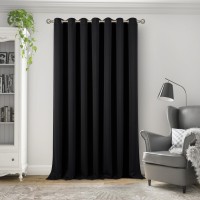 Bgment Extra Long Curtain 120 Inch Long For Patio Sliding Glass Door Blackout Room Divider Curtain Privacy Noise Reduce For Roo