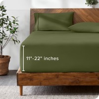 Bare Home Full Extra Long Fitted Sheet Extra Deep Pocket Fitted Sheet Premium 1800 Microfiber Ultrasoft Wrinkle Free Fu