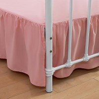 Xuan Dian Bed Skirt Twin Size Ruffled Bed Skirt With Split Corners 12 Inch Drop Dust Ruffle Bed Skirt With Platform 12 Inch B