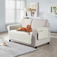 Taococo Waterproof Loveseat Covers For Pets Dogs With Non Slip Backing Sofa Seat Covers With Side Pocket For 2 Cushion Couch Wa