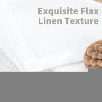 Youngstex Short Linen Curtains 40 Inches Length Bronze Grommet Window Drapes 34 Inches Wide Light Filtering For Kitchen Bathroom