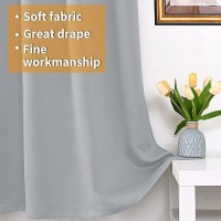 Youngstex Short 100 Blackout Curtains 40 Inch Length For Bedroom Double Layer Grommet Full Light Blocking Drapes Thermal Insul