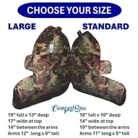 Comfortspa Reading Pillow For Bed Adult Size  Back Rest Pillow With Arms  Pockets  Washable Cover; Use As Back Pillow For Bed Sitting Up For Bedrest Or Relief From Gerd Heartburn (Standard Camouflage)