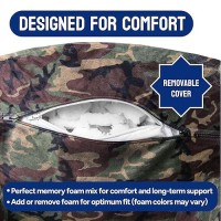 Comfortspa Reading Pillow For Bed Adult Size  Back Rest Pillow With Arms  Pockets  Washable Cover; Use As Back Pillow For Bed Sitting Up For Bedrest Or Relief From Gerd Heartburn (Standard Camouflage)