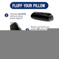 Comfortspa Reading Pillow For Bed Adult Size  Back Rest Pillow With Arms  Pockets  Washable Cover; Use As Back Pillow For Bed Sitting Up For Bedrest Or Relief From Gerd Heartburn (Standard Black)