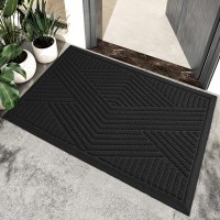 Hiyard Sturdy Front Door Mat Absorbent Resist Dirt Welcome Door Mat Indoor Outdoor Non Slip Entry Mat Fade Resistant Indoor