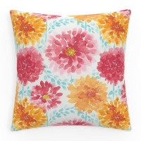 Pillow Perfect Bright Floral Throw Pillow Floor 25 X 25 Pink Gardenia Bloom