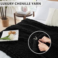 Lagraty Chunky Knit Blanket Throw Soft Chenille Yarn Throw Blanket 60X80 Handmade Thick Cable Crochet Blanket Large Chunky