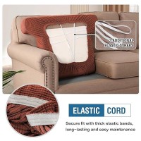 Hversailtex Stretch 2 Piece T Cushion Sofa Slipcovers Individually Sofa Cushion Covers For 2 Cushion Couch Sofa Seat Cushion Co