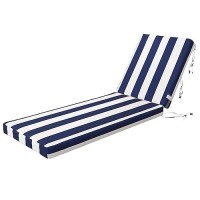 Codi Lounge Chair Cushion Outdoor Chaise Cushions For Pool Double Waterproof Fabric 70 X 225 X 35 Inch Cabana Blue