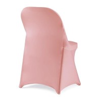 Howhic Folding Chair Covers For Party 36Pcs  Dusty Pink Universal Spandex Chair Covers For Folding Chairs  Stretchy Fitted Chair Covers For Wedding  Party  Banquet  Conference (36Pcs  Dusty Pink)