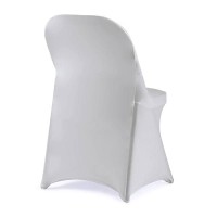 Howhic Folding Chair Covers For Party 36Pcs  Sliver Universal Spandex Chair Covers For Folding Chairs  Stretchy Fitted Chair Covers For Wedding  Party  Banquet  Conference (36Pcs  Sliver)