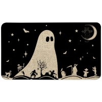 Ideasonna Halloween Spooky Ghost Door Mat Decor Halloween Outdoor Welcome Mat Halloween Doormat Halloween Mats Outdoor Rugs I