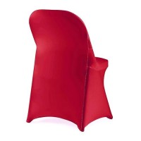 Howhic Folding Chair Covers For Party 36Pcs  Red Universal Spandex Chair Covers For Folding Chairs  Stretchy Fitted Chair Covers For Wedding  Party  Banquet  Conference (36Pcs  Red)