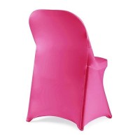 Howhic Folding Chair Covers For Party 36Pcs  Fuchsia Universal Spandex Chair Covers For Folding Chairs  Stretchy Fitted Chair Covers For Wedding  Party  Banquet  Conference (36Pcs  Fuchsia)