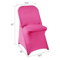 Howhic Folding Chair Covers For Party 36Pcs  Fuchsia Universal Spandex Chair Covers For Folding Chairs  Stretchy Fitted Chair Covers For Wedding  Party  Banquet  Conference (36Pcs  Fuchsia)