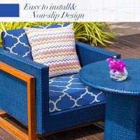 Newwiee 8 Pcs Stretch Patio Chair Cushion Covers Waterproof Replacement Sofa Couch Cover For 4 Backrests And 4 Cushions Covers W