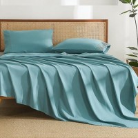 Andency Grayish Teal Sheets King Set 4 Pieces Super Soft Sheets For King Size Bed Microfiber King Sheet Set Deep Pocket Up To