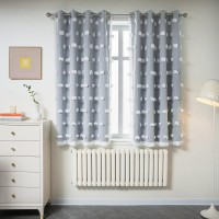 Mysky Home Kids Curtains For Boys Bedroom Room Darkening Grommet Double Layer Blackout Curtains 2 Panels For Son Room Decor 63 I