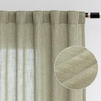 Mysky Home Patio Sage Curtains For Sliding Door Living Room Curtains Drapes Soft Farmhouse Window Treatments 90 Inch Length 2