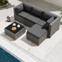 Amopatio Patio Furniture Cushions  Replacement Outdoor Cushions For 4-Seat Patio Furniture  Waterproof Cushions For Outdoor Sectional Sofa Couch(Dark Grey)