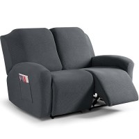 Taococo Recliner Loveseat Slipcover 6 Pieces Dual Recliner Sofa Covers For 2 Seat Reclining Loveseat Couch Stretch Soft Jacqua