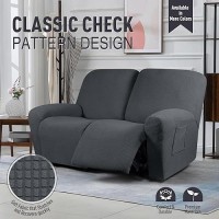 Taococo Recliner Loveseat Slipcover 6 Pieces Dual Recliner Sofa Covers For 2 Seat Reclining Loveseat Couch Stretch Soft Jacqua